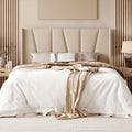 Queen Size Linen Bed Frame with Headboard U1845