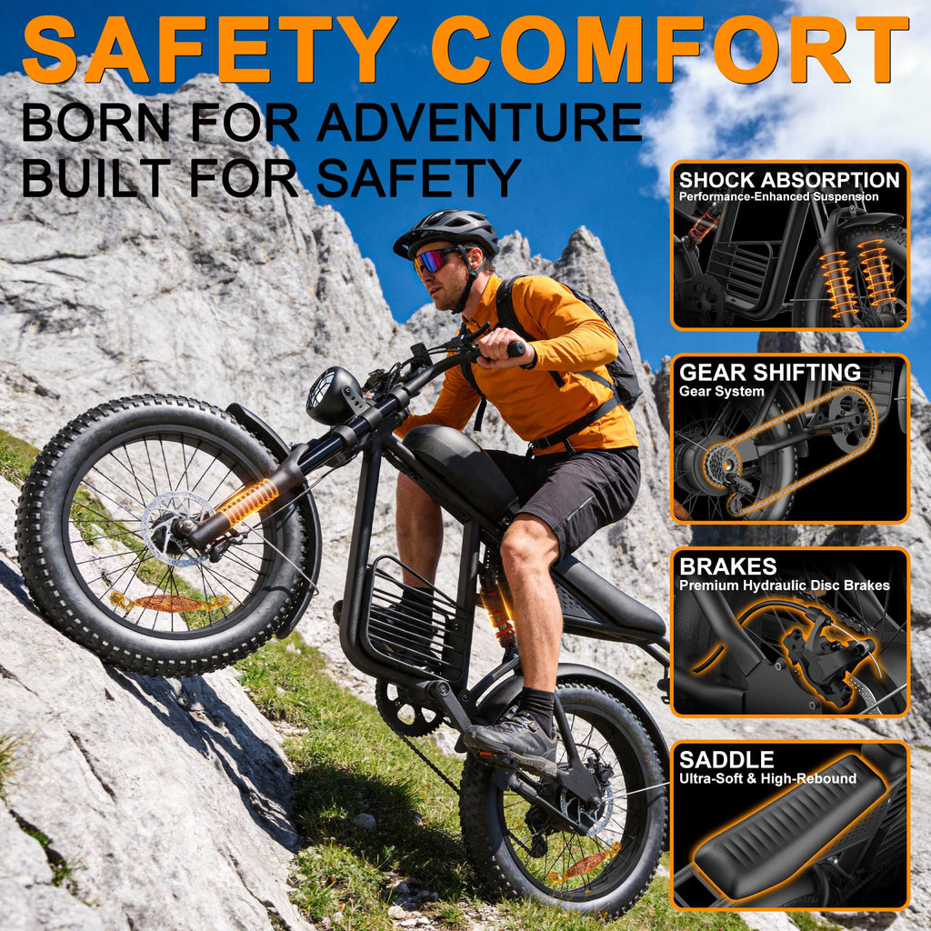 1000W Peak Motor 20" Fat Tire Electric Bike F213