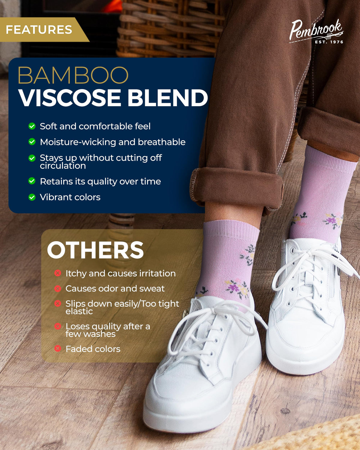 Breathable Bamboo Viscose Ankle Diabetic Socks 4 Pairs G84809