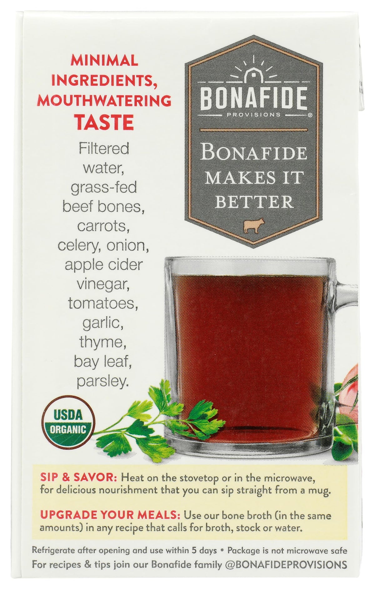 Bone Broth Beef No Salt Added Organic 16.9 Ounce T27151